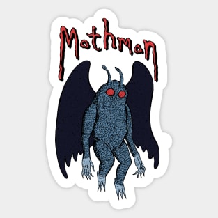 Mothman Cryptozoological Spooky Cute Halloween Drawing Sticker